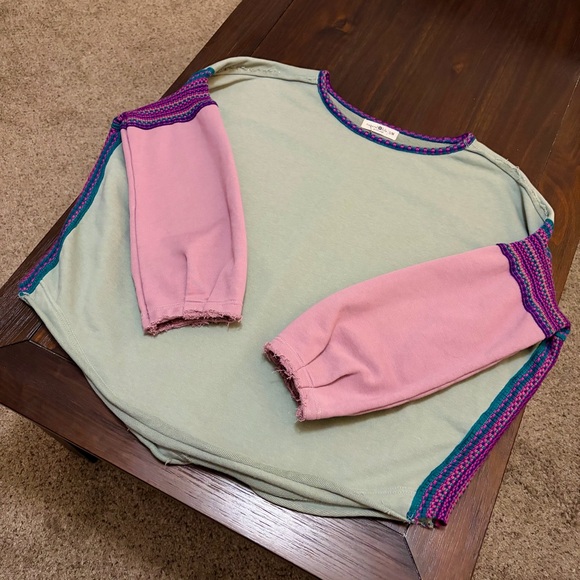 NATURAL LIFE Multicolor Sweatshirt with Green and Pink - Picture 10 of 11